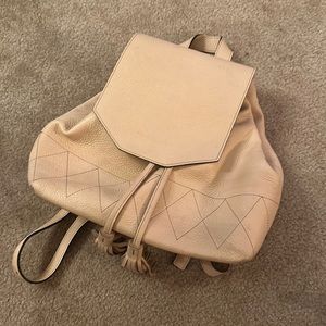 Leather woman’s backpack